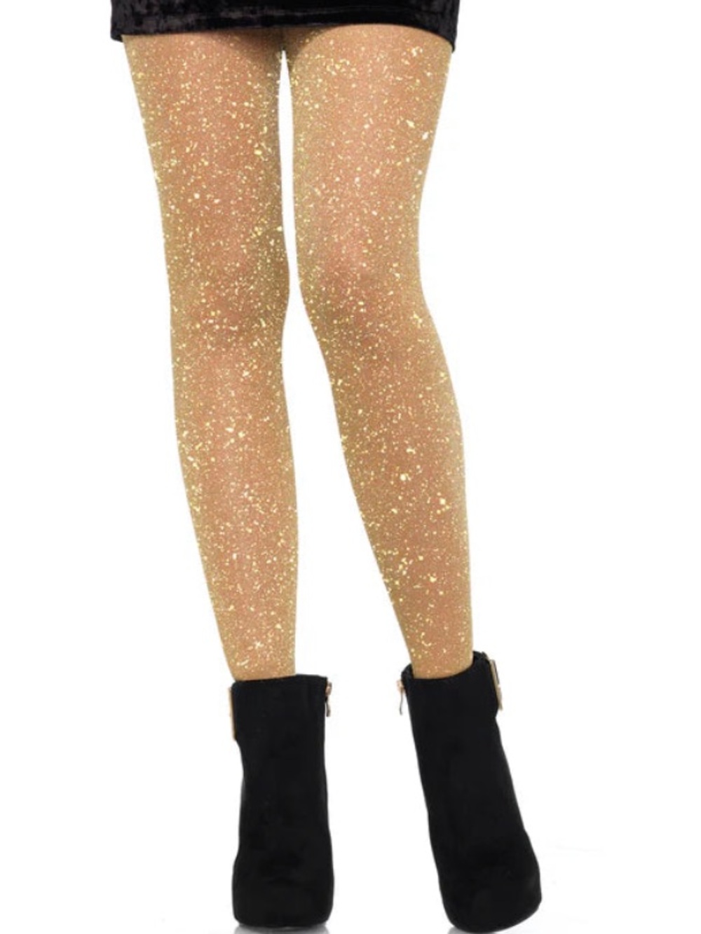 The George Metallic Gold Shimmer Fashion Tights in Size Medium Large